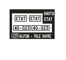 Plaques ETAT 40 - 023 future 040 TA