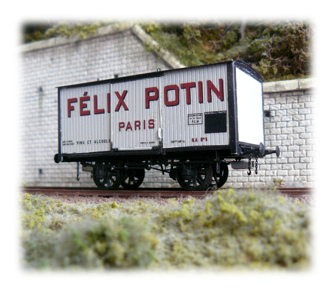 Wagon rservoir couvert PLM Flix Potin - Modle mont